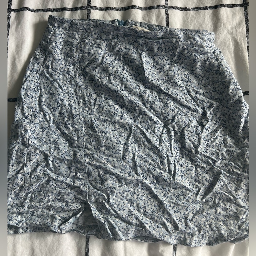 blue brandy melville mini skirt